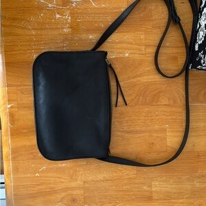 Madewell Black Leather Crossbody Bag
